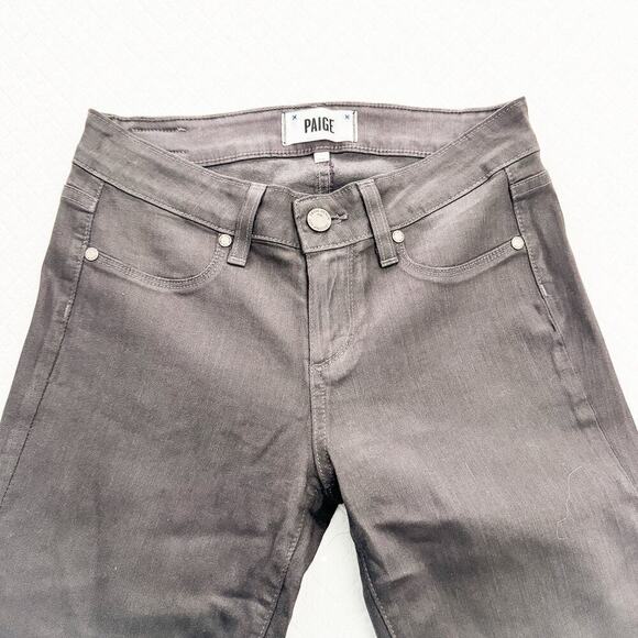 Paige Verdugo Ankle City Fog Silk Coating Denim Jean Gray Size 26 - Picture 4 of 8